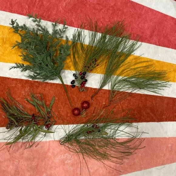 Holiday decor Festive White Wreath with Bells and Pine Accents and greenery - Picture 6 of 7